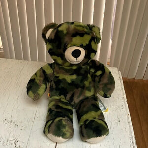 Build A Bear Camouflage 16” Teddy Bear Plush Stuffed Animal!
